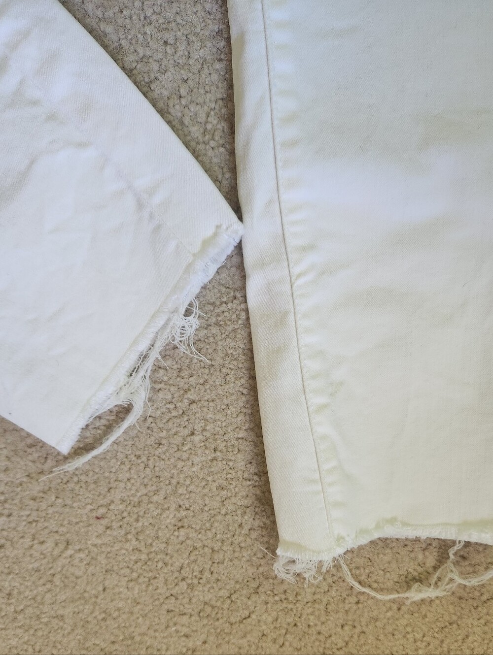 Mac And Me White Fray-bottom Jeans, Size 14 - Picture 4 of 6